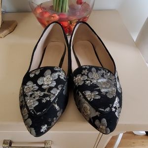 Black Floral print shoes